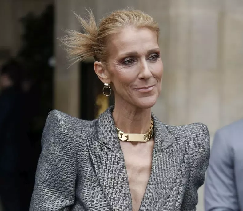 Celine Dion leaving her hotel during the Fashion week 2019 in Paris