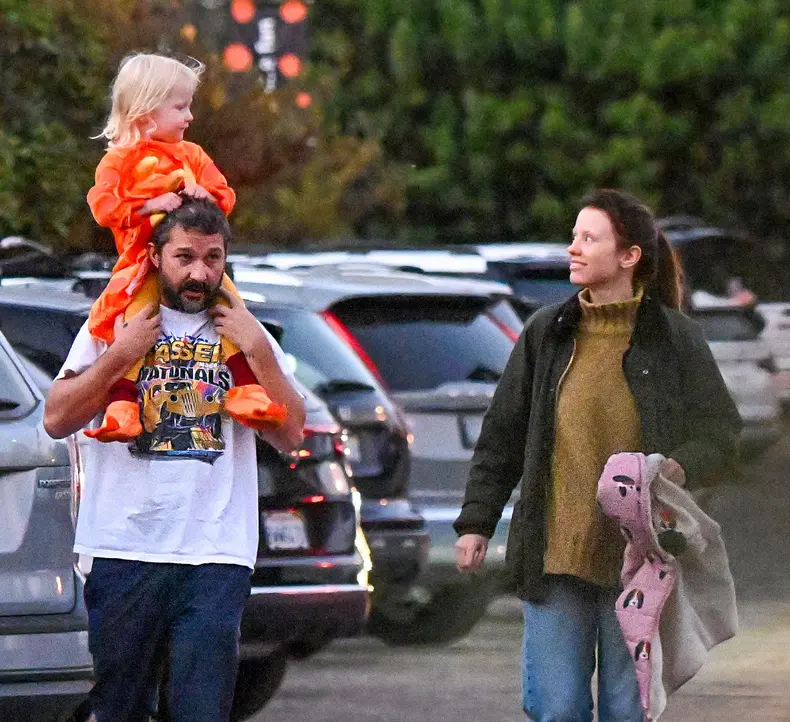 EXCLUSIVE: Shia LaBeouf and Mia Goth put on a united front as they take their daughter Isabelle to Descanso Gardens on the night before his FKA Twigs abuse trial is meant to begin