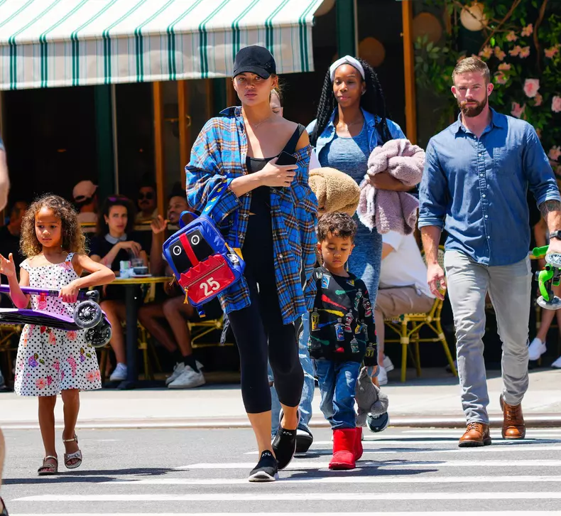 EXCLUSIVE: Chrissy Teigen and John Legend Head Out as a Family in New York City