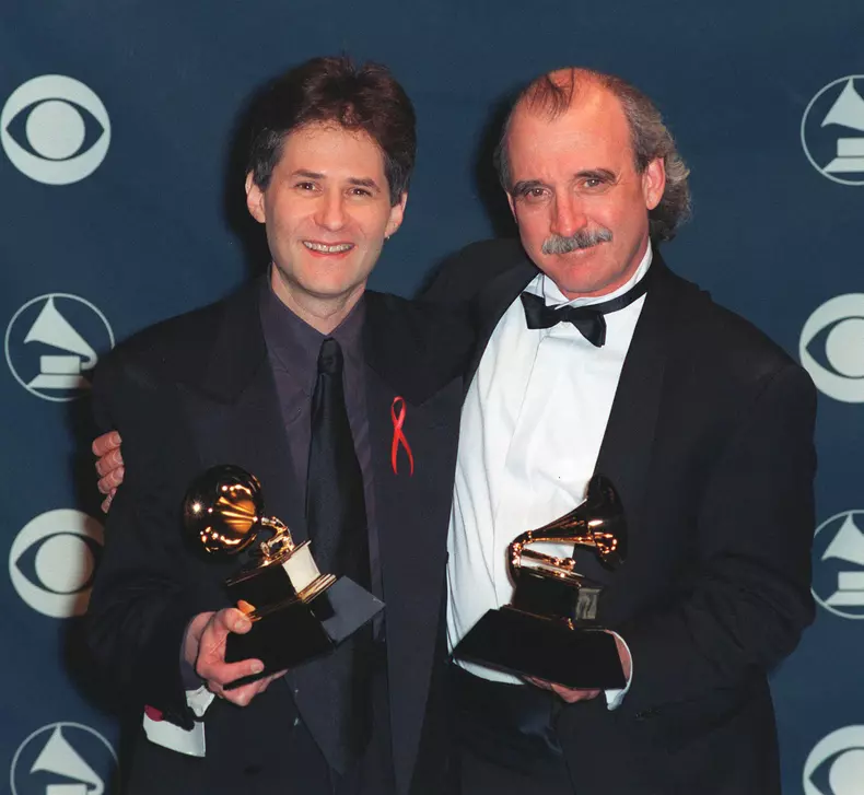 24feb99:,Songwriters,James,Horner,&,Will,Jennings,At,The,41st