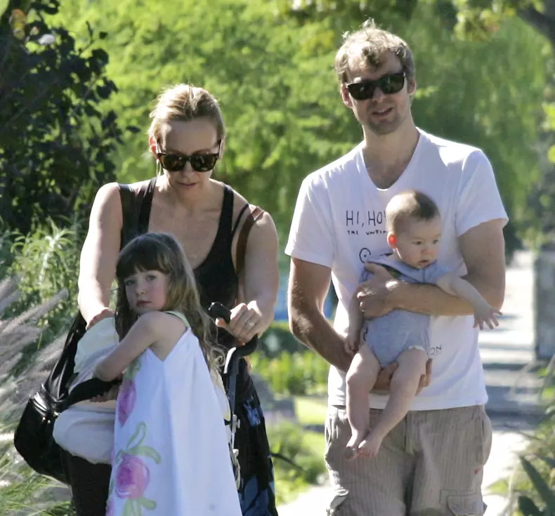 Toni Collette And Husband Take The Kids Out For A Stroll