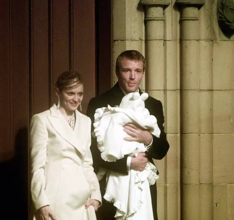 Madonna și Guy Ritchie, dupa botezul fiului lor, Rocco