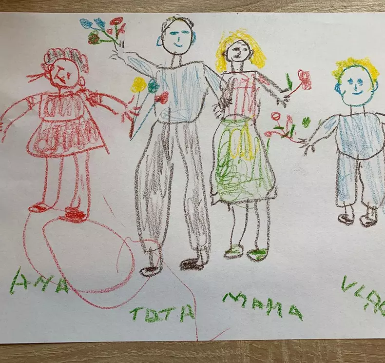 Desenul fiicei sale Ana pentru aniversarea ei