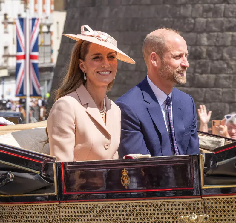 French President Emmanuel Macron and Brigitte Macron Ceremonial Welcome and Inspection of the Guard of Honour, Windsor Castle, UK - 08 Jul 2025