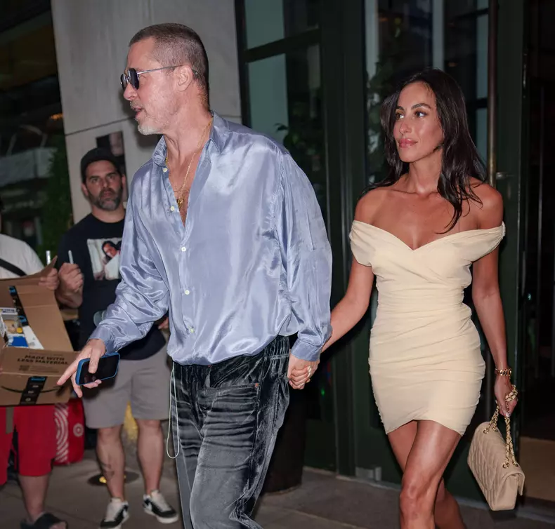 Brad Pitt And Ines De Ramon in New York