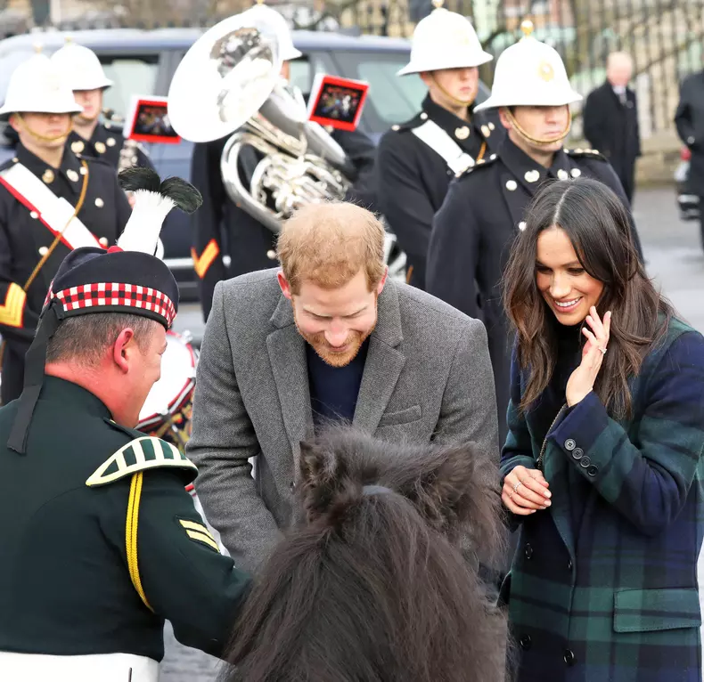 PrinceHarry and MeghanMarkle visit outside the Edinburgh Castle during the visit to Edinburgh