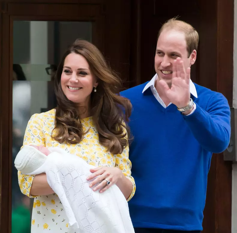 Prince William and Kate Middleton Spotted Leaving St Mary Hospital