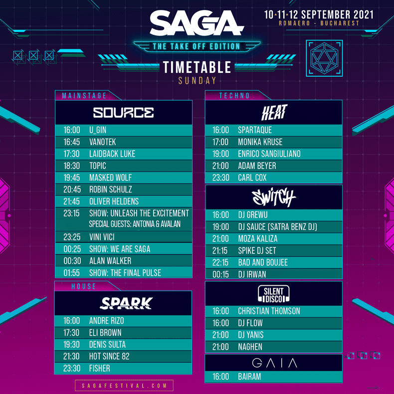 Program SAGA Duminca