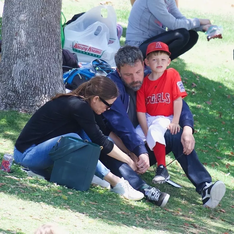 Ben Affleck and Jennifer Garner support their son at his baseball game