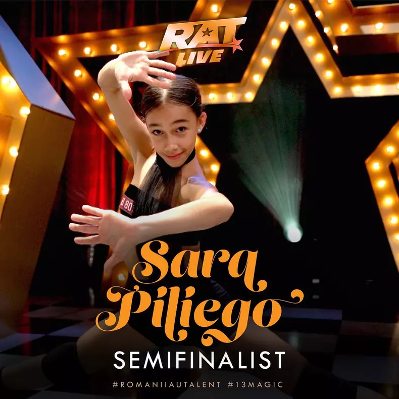 Sara Piliego (dansatoare) – semifinalistă Românii au talent 2023 (Golden Buzz)