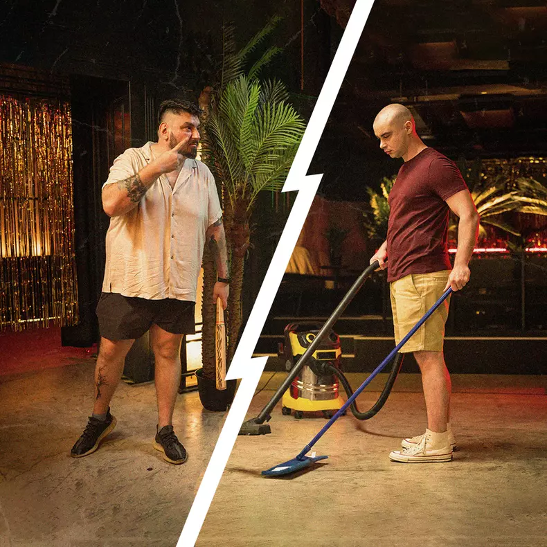 Klaus şi Barroso, noul proiect al creatorilor Taximetrişti. Primele imagini de la filmările peliculei cu Micutzu (1)