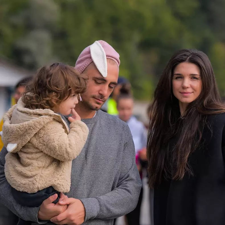 Vladimir Drăghia, Alice Cavaleru și fiica lor Zora