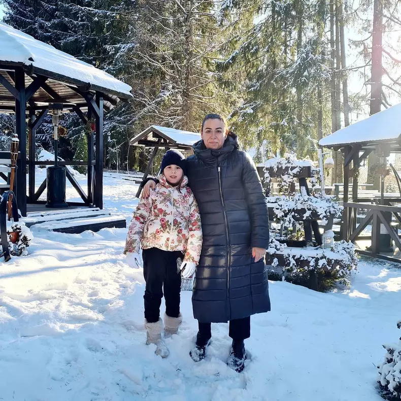 Oana Roman și fiica ei Isabela
