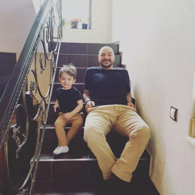 Cristi Mitrea și fiul lui, David
