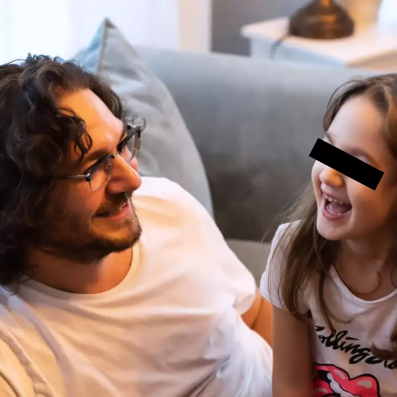 Chef Florin Dumitrescu și fetița cea mică, Mia Victoria