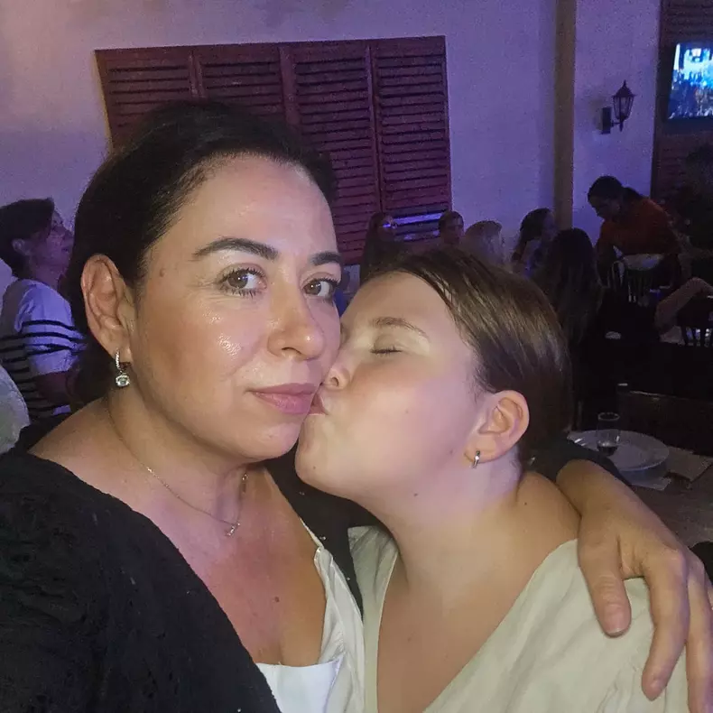 Oana Roman şi Isabela, fiica ei