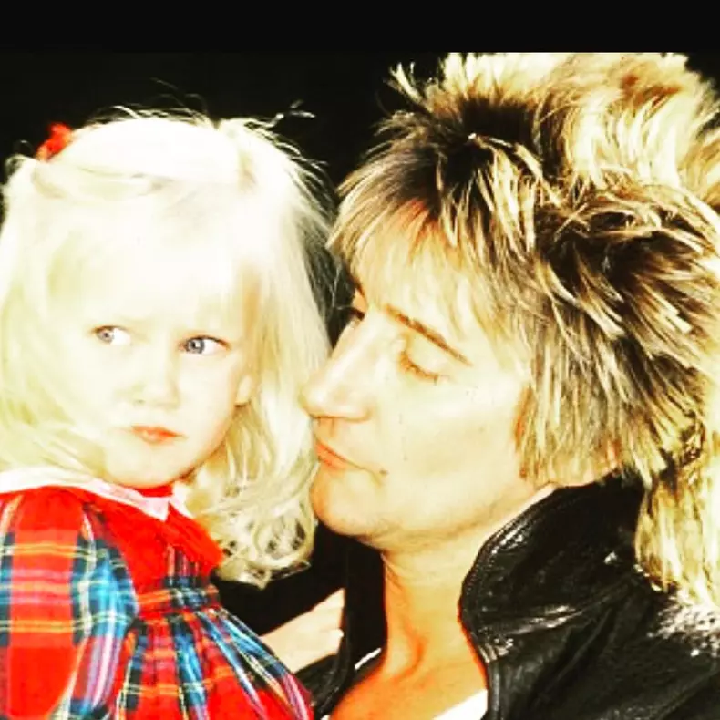 Rod Stewart cu fiica lui, Kimberly Stewart