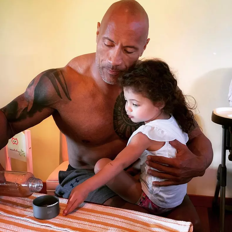 Dwayne Johnson și fiica lui Jasmine