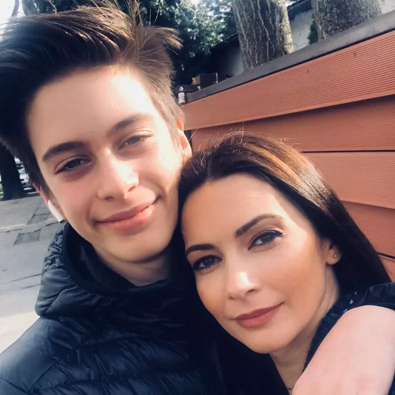 Andreea Berecleanu și fiul ei Petru