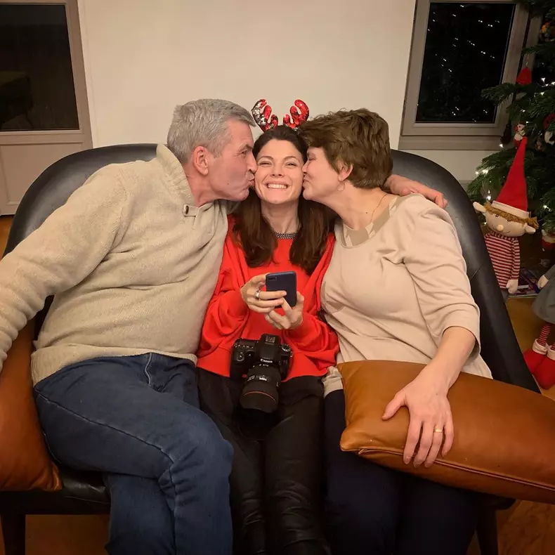 Anca Lungu și părinții ei