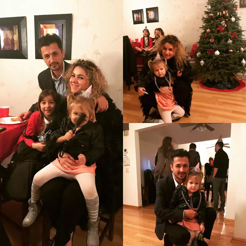 Mihaela Bărluțiu, soțul ei și fiicele lor