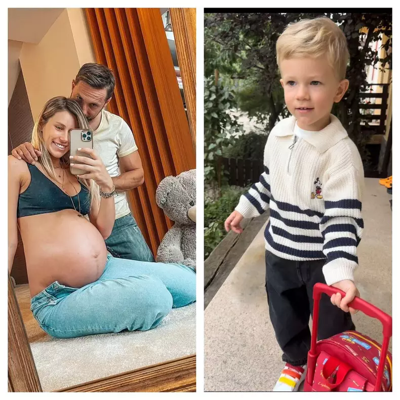 1. Imaginea postată de Dani Oțil de ziua fiului său