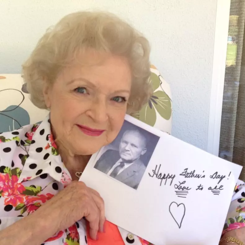Betty White "Happy Father's Day! #alwaysdaddysgirl"