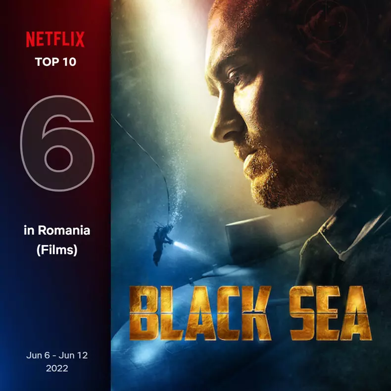 Top 10 filme și seriale Netflix în România, săptămâna 6-12 iunie 2022 - black sea