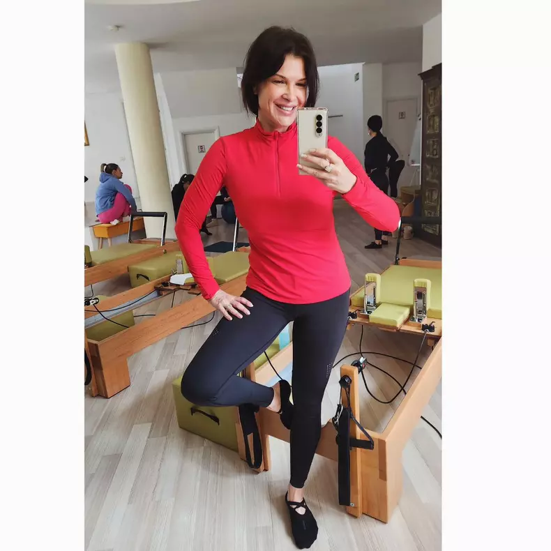 Monica Birladeanu in sala de sport