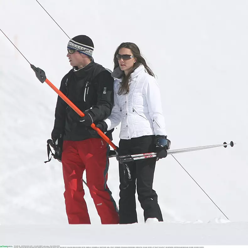 Prinz William und Kate Middleton beim Skifahren in Klosters