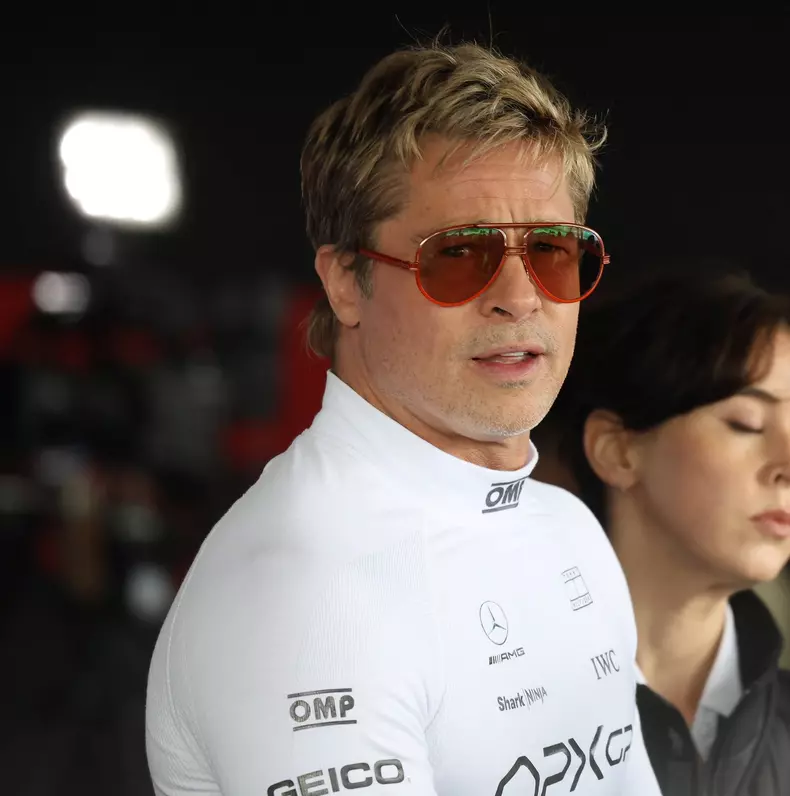 06.07.2024, xrarjax, Motorsport FIA Formel 1, Großer Preis von Großbritannien 2024 emspor, v.l. Brad Pitt Silverstone **