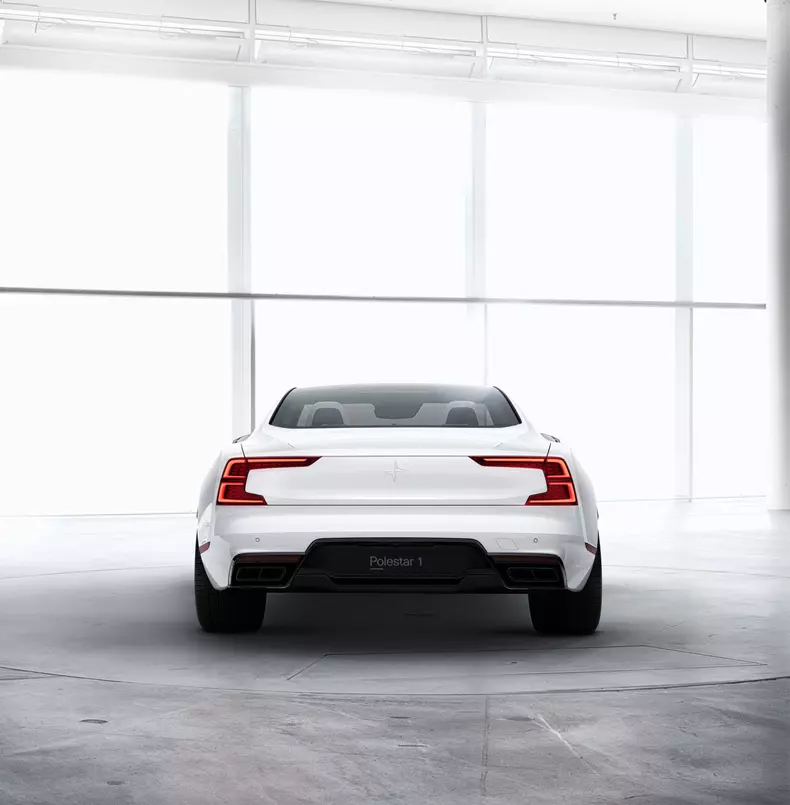 Polestar 1 white exterior, rear