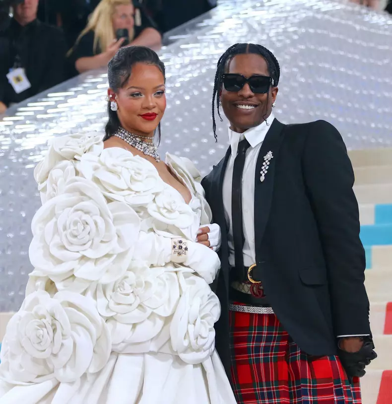 Pregnant Rihanna Attends The Met Gala - NYC