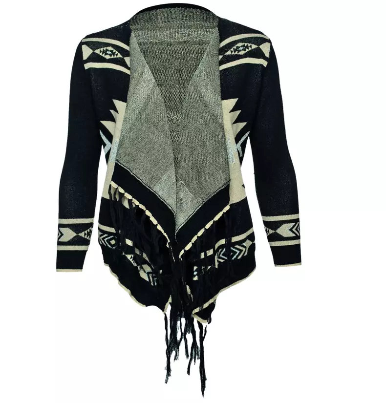 Jachetă cu franjuri Bohemian Hipster New Yorker, 129 lei;