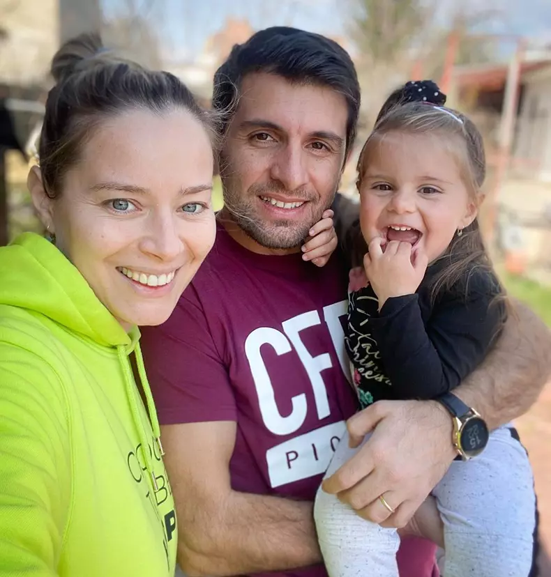 Laura Cosoi, Cosmin Curticăpean și fiica lor Rita