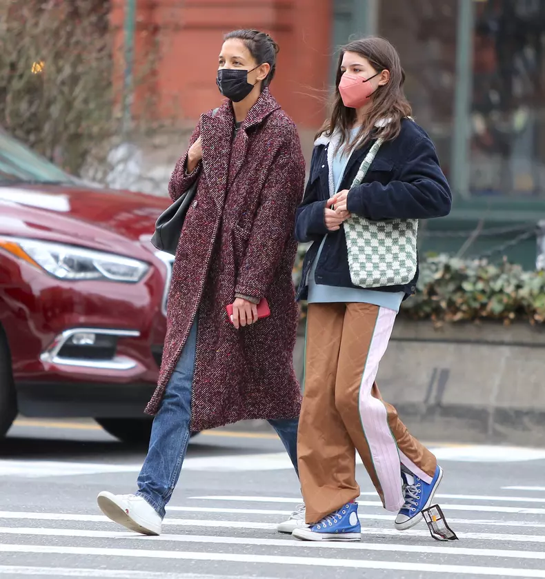 Katie Holmes And Suri Cruise Step Out - NYC