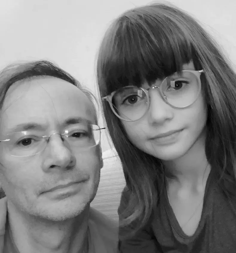 Mihai Albu și fiica lui Mikaela