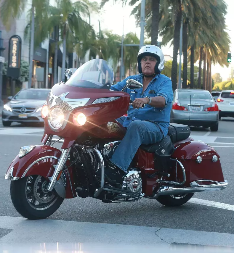 Exclusive... Jay Leno Out Cruising On His Motorcycle