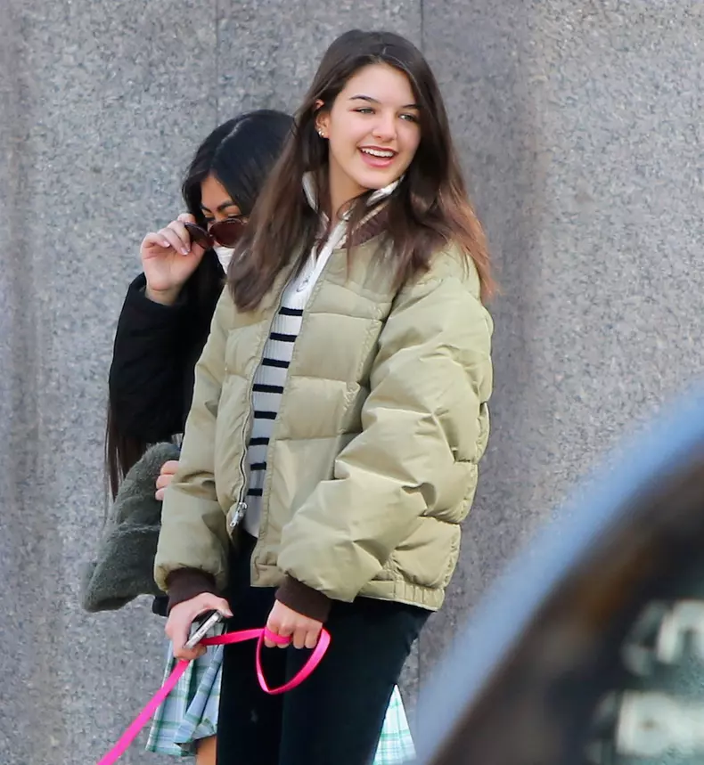 Suri Cruise Walking Her New Puppy - NYC