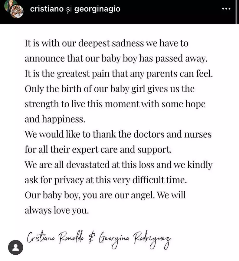 Mesajul lui Cristiano Ronaldo