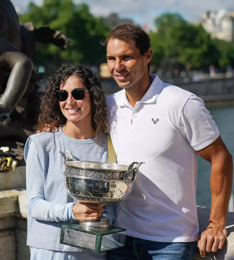Tennis tournament "Roland Garros 2022". Spanish tennis player Rafael Nadal during a photo shoot after winning the men's singles tournament.