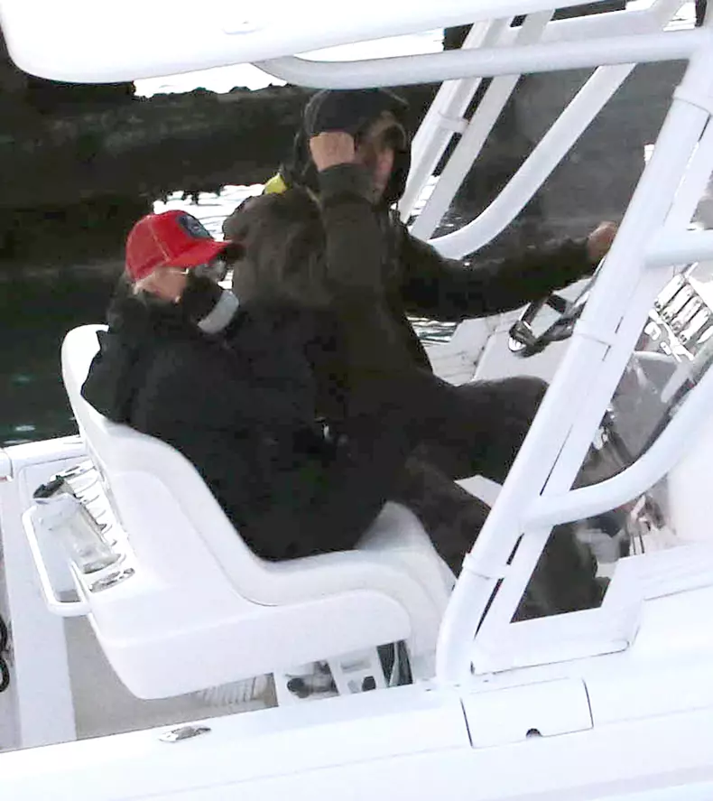 Exclusive... Enrique Iglesias & Anna Kournikova Out For A Boat Ride In Miami