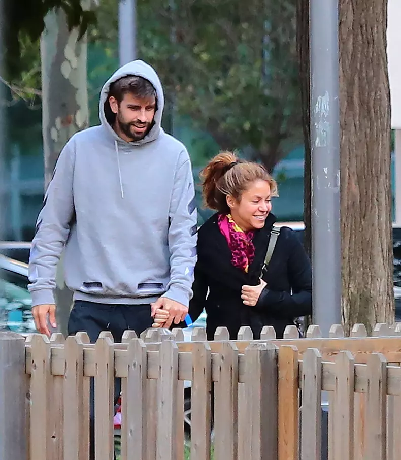 EXCLUSIVE Singer Shakira and football player Gerard Pique enjoy a day in the park with their children