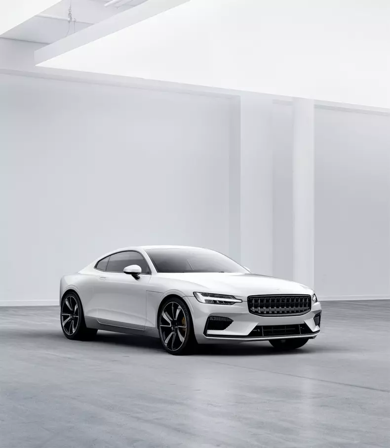 Polestar 1 white exterior, front