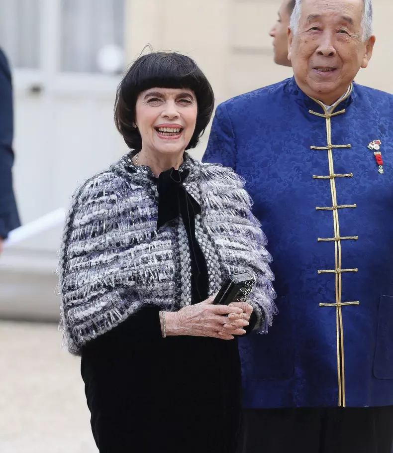 Mireille Mathieu arrives at the state dinner of Emmanuel Macron and Xi Jinping at the Palais de lElysee in Paris CELEBRI