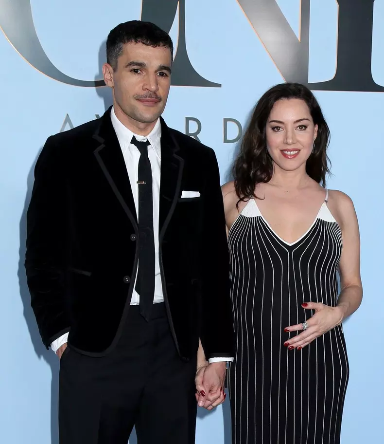 New York City, USA. 07th June, 2026. Christopher Abbott and Aubrey Plaza attending the 79th Annual Tony Awards held at Radio City Music Hall on June 7, 2026 in New York City, NY © Steven Bergman/AFF-USA.COM Credit: AFF/Alamy Live News