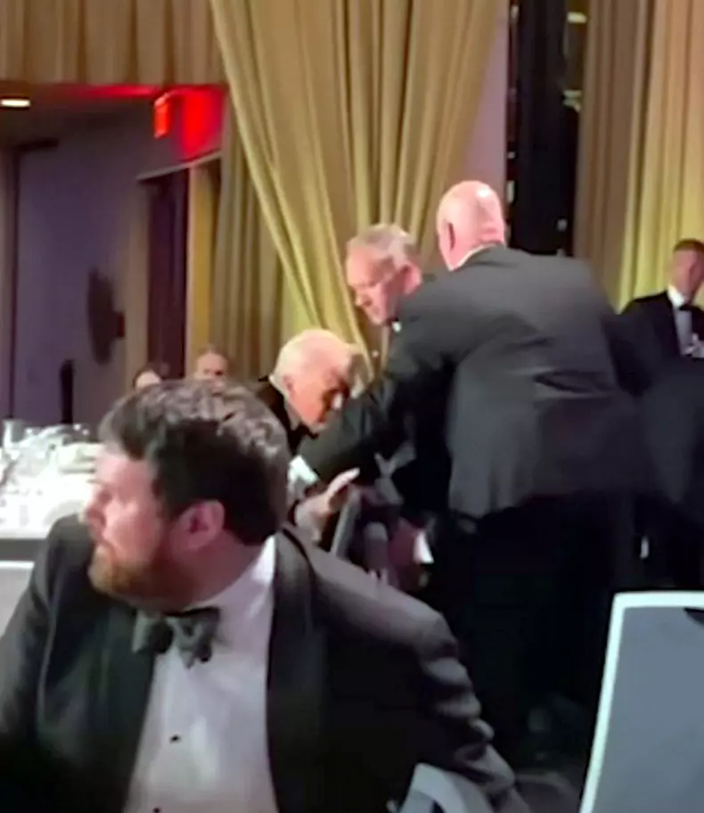 U.S., Washington: President Trump Shooting Incident At White House Correspondents Dinner. Donald Trump Is Forcibly Removed By Security