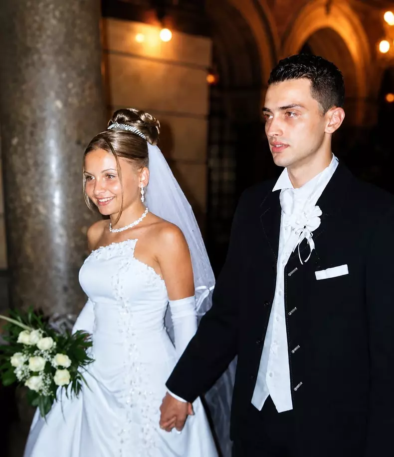 Chef Orlando Zaharia în ziua nunții cu soția lui, Mădălina