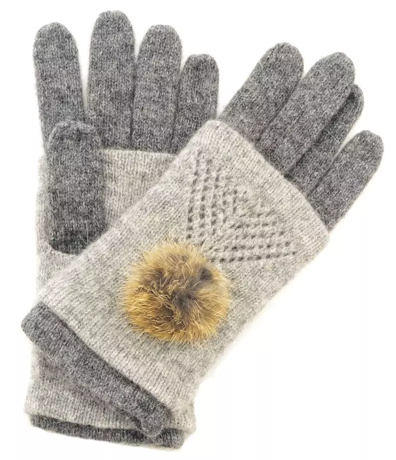 Mănuşi 2 in1 cu ciucure blaniţă. Preţ: 59.99 lei. Meli Melo