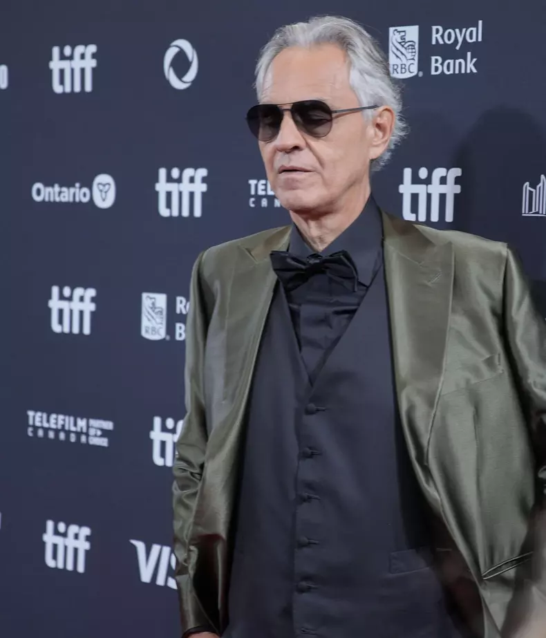 Toronto, Canada. 7th Sep 2024. Andrea Bocelli on the red carpet at the Toronto International Film Festival for the Movie Andrea Bochelli Because I Believe' Gala Presentation screening ROY THOMSON HALL THEATRE 7th Sept 2024 Credit: Sharon Dobson/Alamy Live